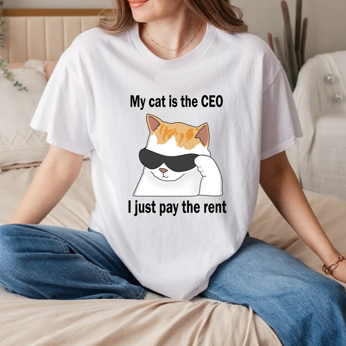 My Cat Is CEO – Funny Cat Lover – Pet Owner Humor Shirt T-Shirts