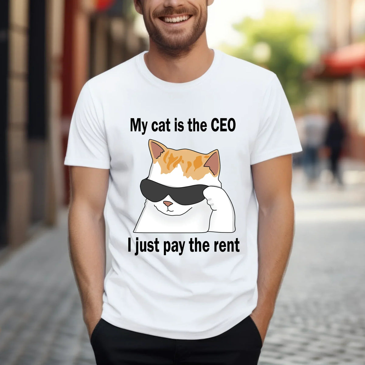 My Cat Is CEO – Funny Cat Lover – Pet Owner Humor Shirt T-Shirts
