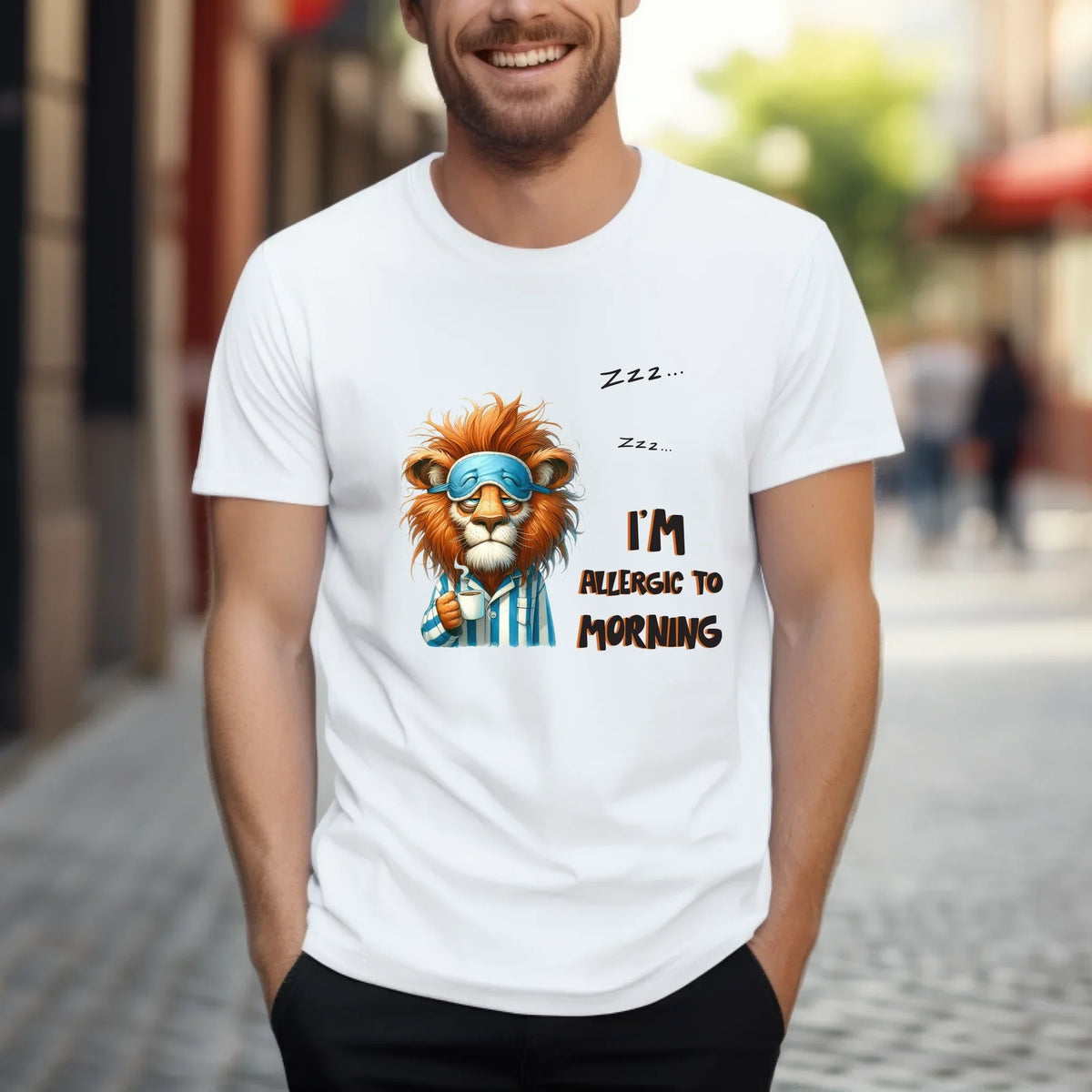 Funny Animals – I’M Allergic Morning – Sleeping Animals Coffee & T-Shirts