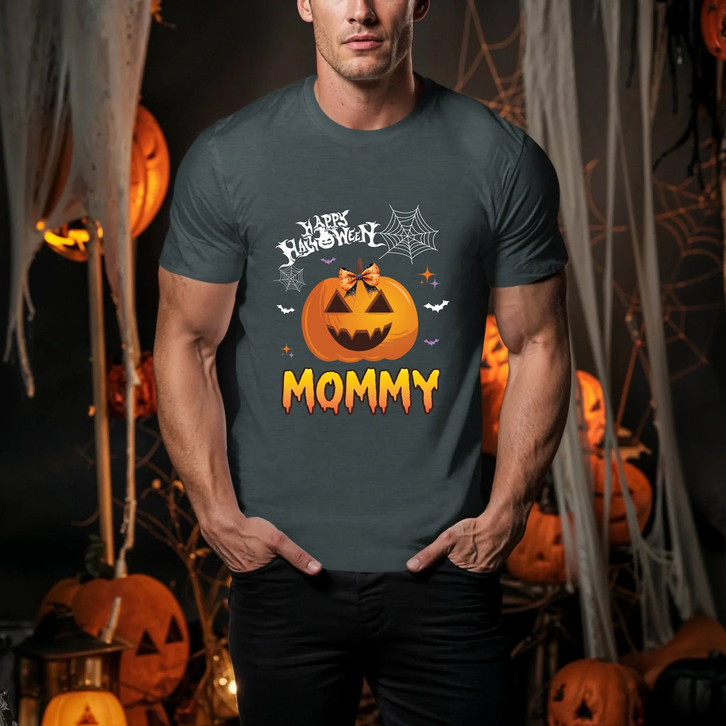 Personalized Halloween Family Shirts – Custom Names Daddy Mommy Brother Sister Matching Pumpkin T-Shirts