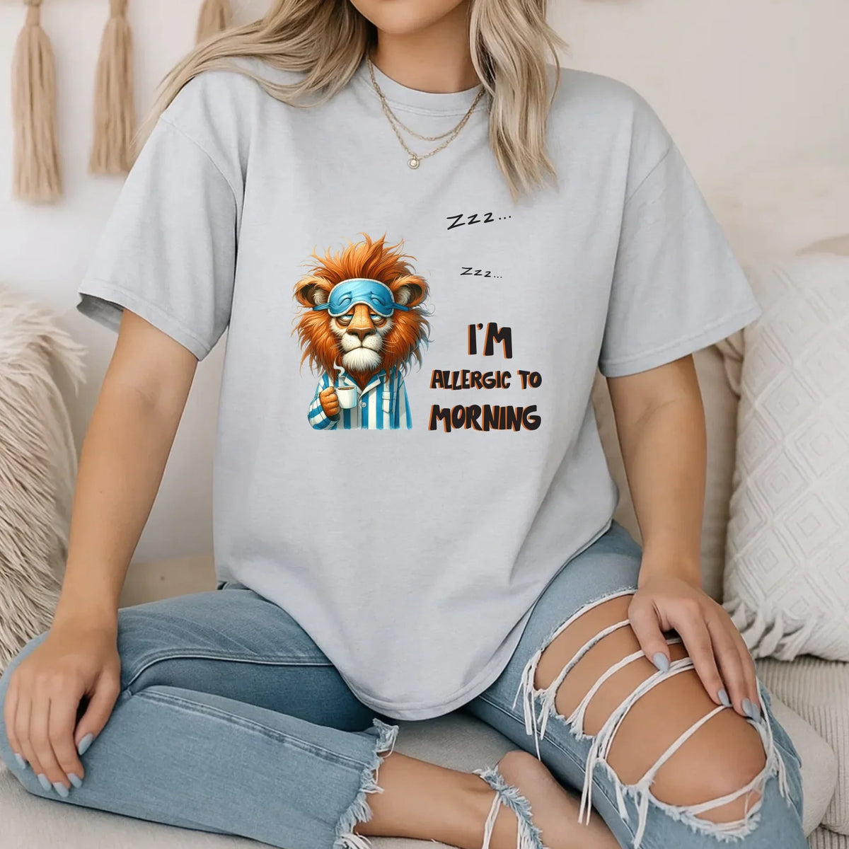 Funny Animals – I’M Allergic Morning – Sleeping Animals Coffee & T-Shirts