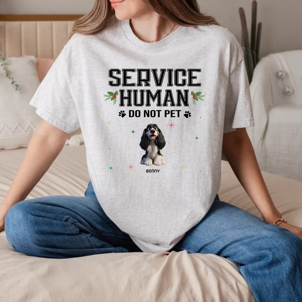Personalized “Service Human – Do Not Pet” – Custom Dog Breeds Names & Number Pets T-Shirts