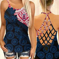 LA Angels Baseball Sport Criss Cross Tank Top