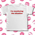 Monitoring The Situation Baby Tee vintage coquette tshirt cute feminine energy top y2k princess shirt diva iconic fashion