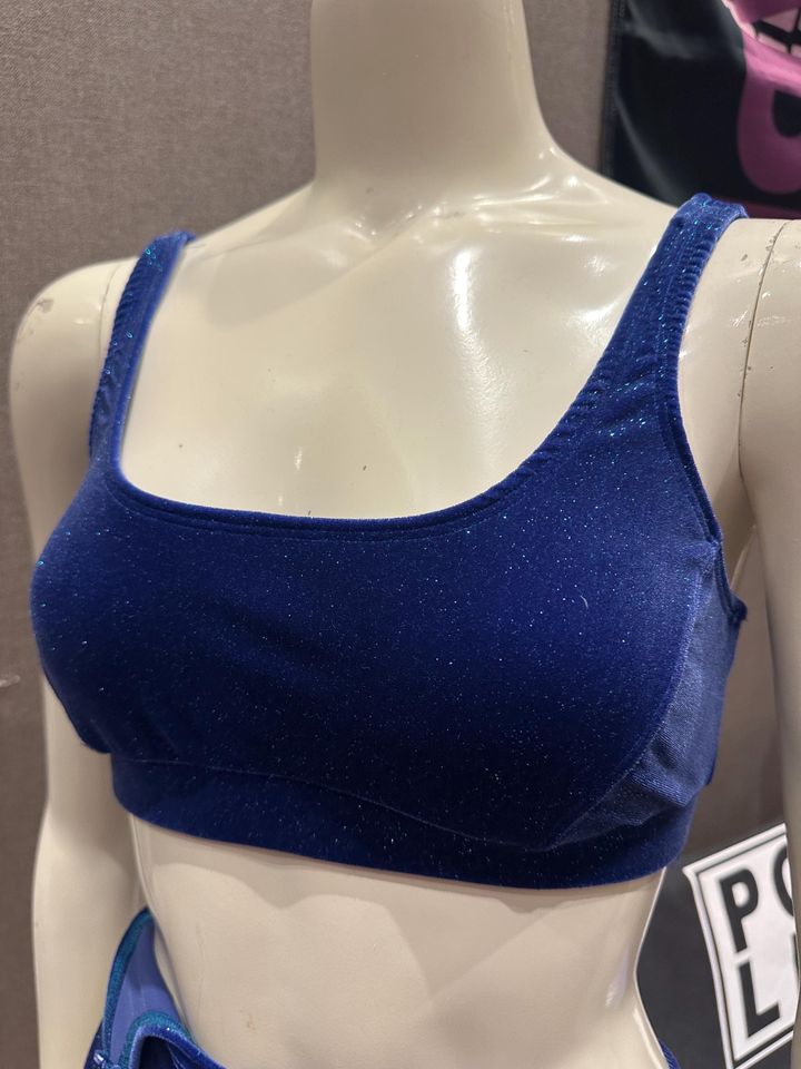 blue Velvet Pole dance Top