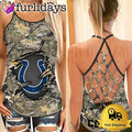Indianapolis Women's Camo Criss Cross Tank Top