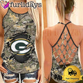 Green Bay Women’s Camo Criss Cross Tank Top