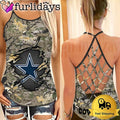 Dallas Women's Camo Criss Cross Tank Top