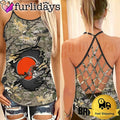 Browns Women's Camo Criss Cross Tank Top