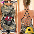 Tampa Bay Women's Camo Criss Cross Tank Top