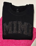 Custom Embroidered Mimi Sweatshirt, Glitter Mama, Nana, Gigi Gift