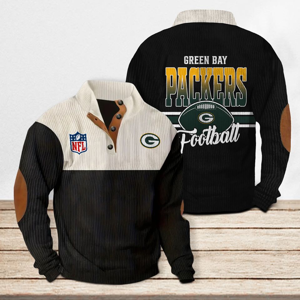 Green Bay Packers Colorful Stand Collar Sweatshirt