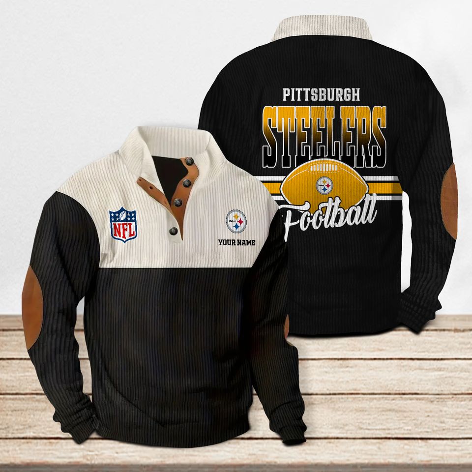 Pittsburgh Steeler Colorful Stand Collar Sweatshirt