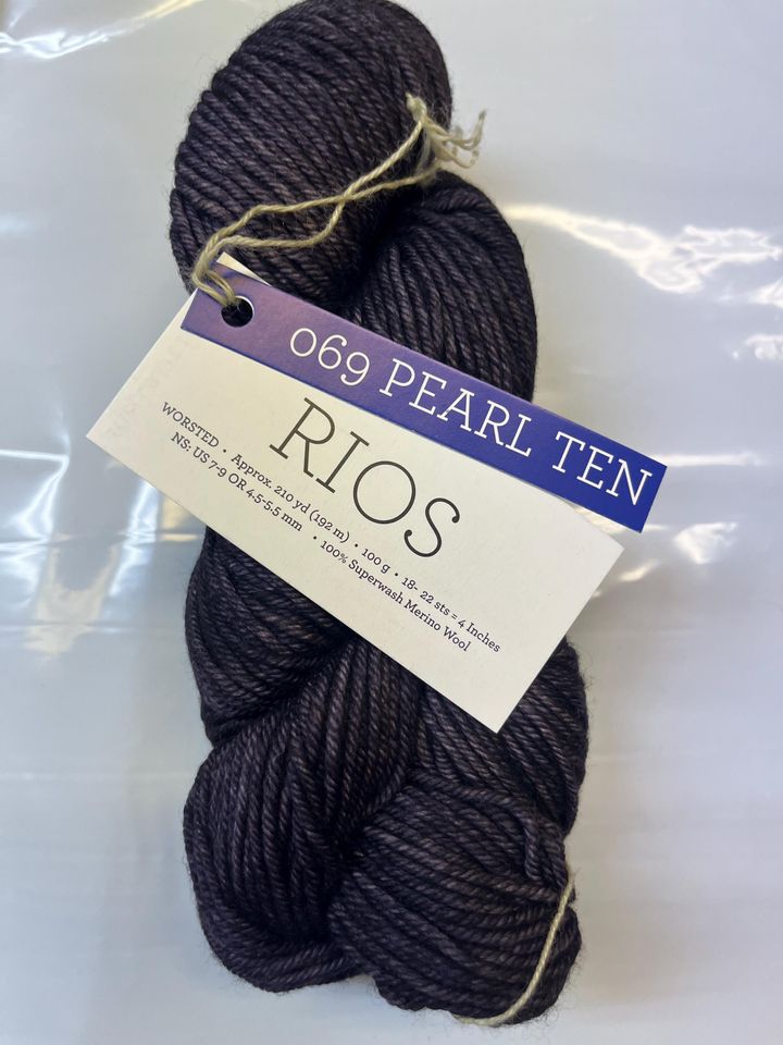 Malabrigo Rios Yarn: Superwash Merino Wool, Pearl Ten 069