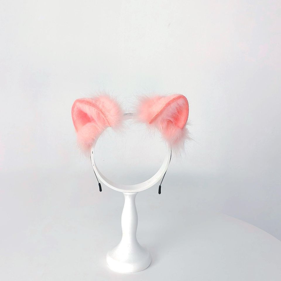 Cute Pink Cat Ears Headband | Anime Cosplay Faux Fur Prop | Kawaii Costume Gear | Furry Fursona | Anthrocon Furry Convention Gear