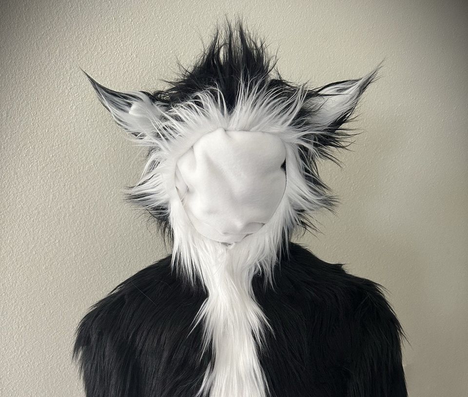 Cat Cosplay Black and White Hood- Custom Made (Hat and bow tie sold separately)