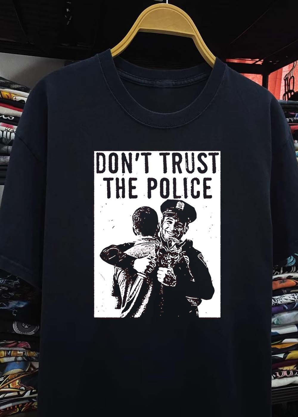 Don’t Trust the Police Devil Hugging Man Shirt