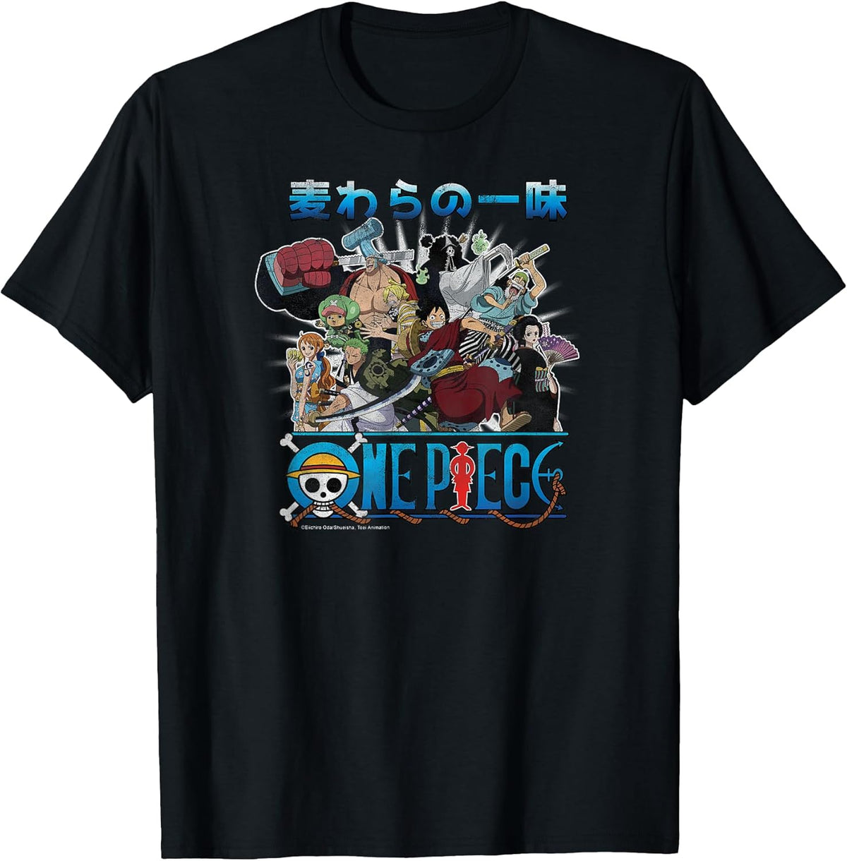 Anime Retro Straw Hat Crew Cast Collage Unisex , , , Long Sleeve Tee