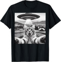 Funny Cat Alien Graphic Tees
