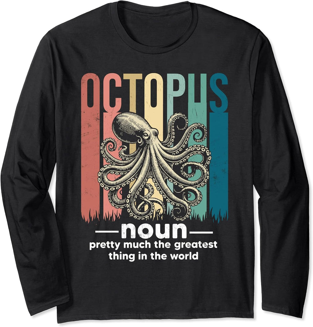 Retro Octopus Definition Merch Apparel