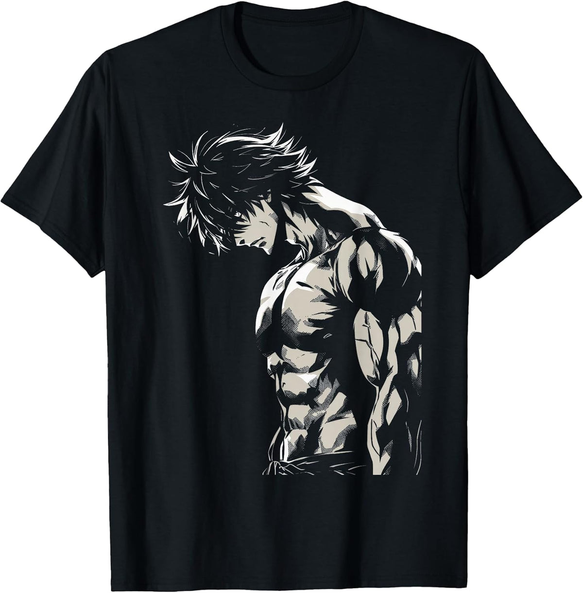 Anime Men Character Bicep Workout Motivational Unisex , , , Long Sleeve Tee
