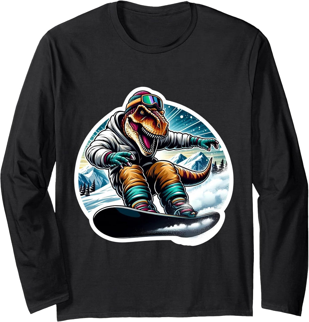 Dinosaur Snowboarding Dino Rex Snowboard Merch