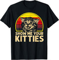 Show me Your Kitties Cat Lover Retro Vintage Sunset Unisex , , , Long Sleeve Tee