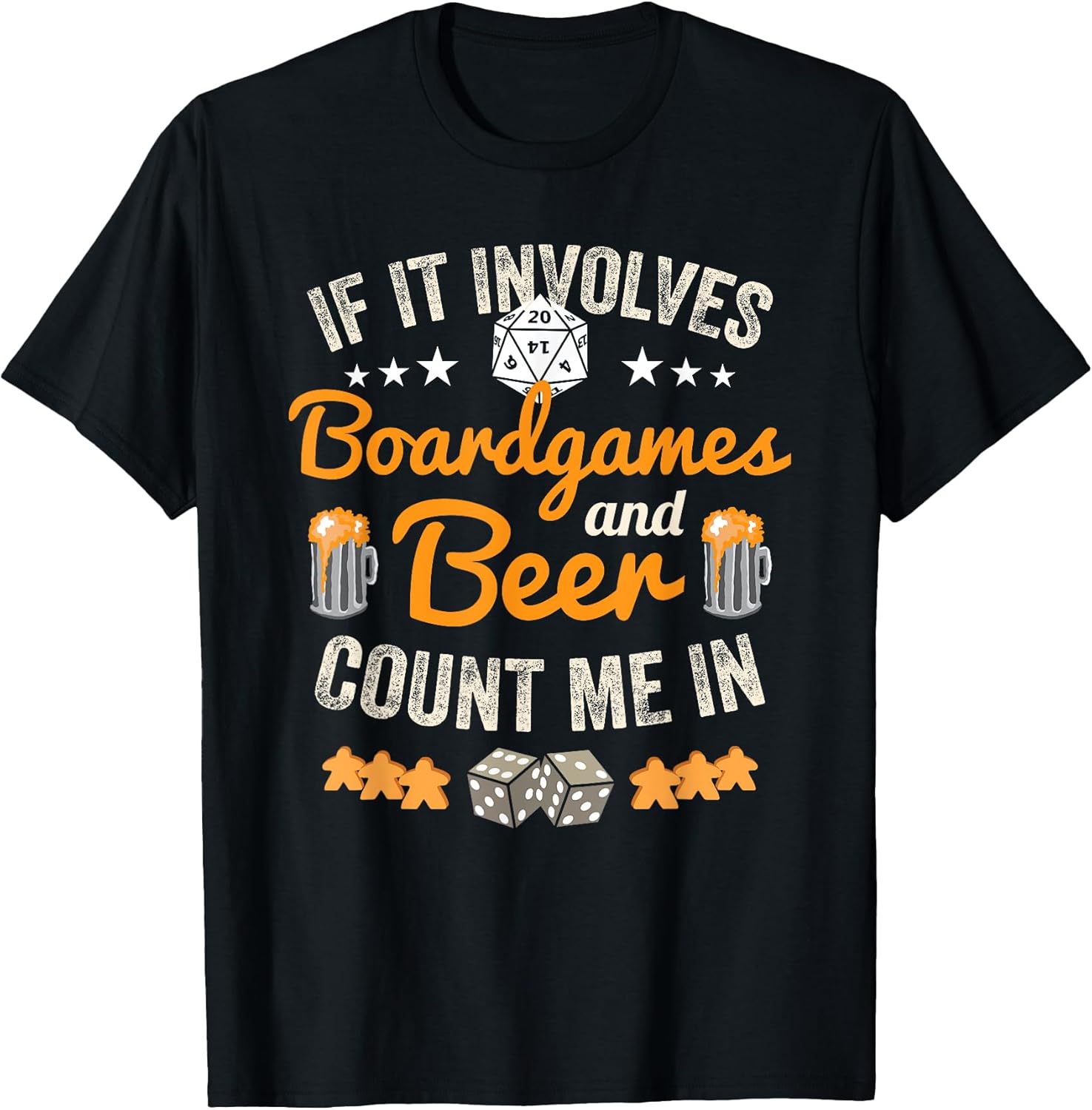 Board Games and Beer T Shirt for Gamer and Drinker Unisex , , , Long Sleeve Tee