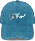 Let Them Funny hat for Men Funny Vintage Cotton Washed Baseball Caps Adjustable Dad Hat Crazy