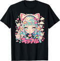 Anime Waifu Cute Anime manga Cat Girl Sweet Retro Unisex , , , Long Sleeve Tee
