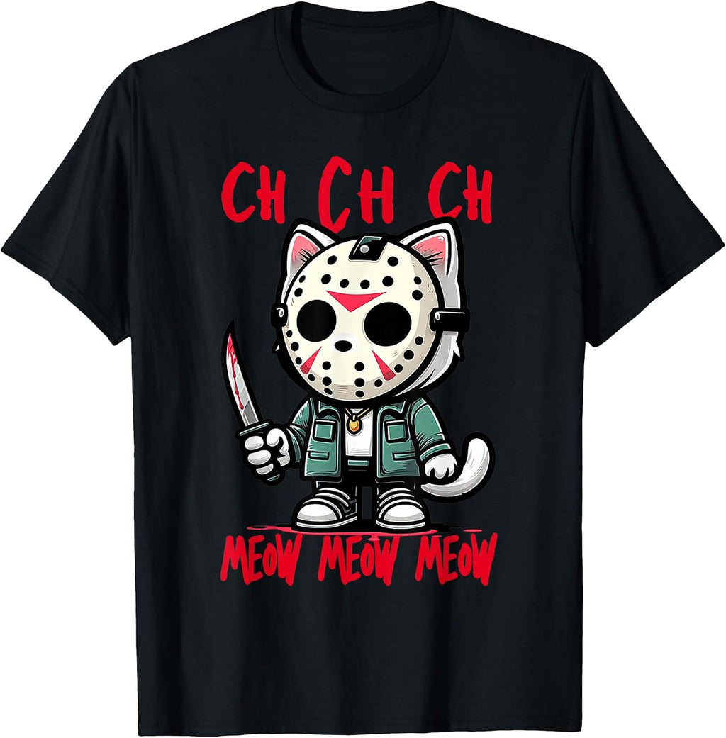 Ch Ch Ch Meow Meow Meow Friday Halloween Cat Tee