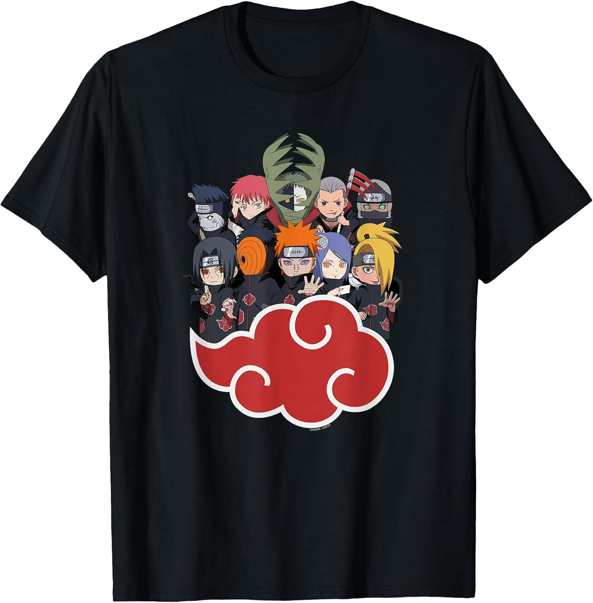 Shippuden Akasuki Group Cloud Chibi SD Anime Unisex , , , Long Sleeve Tee