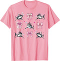 Womens Pink Coquette Bow Shark Ocean Animal Gifts