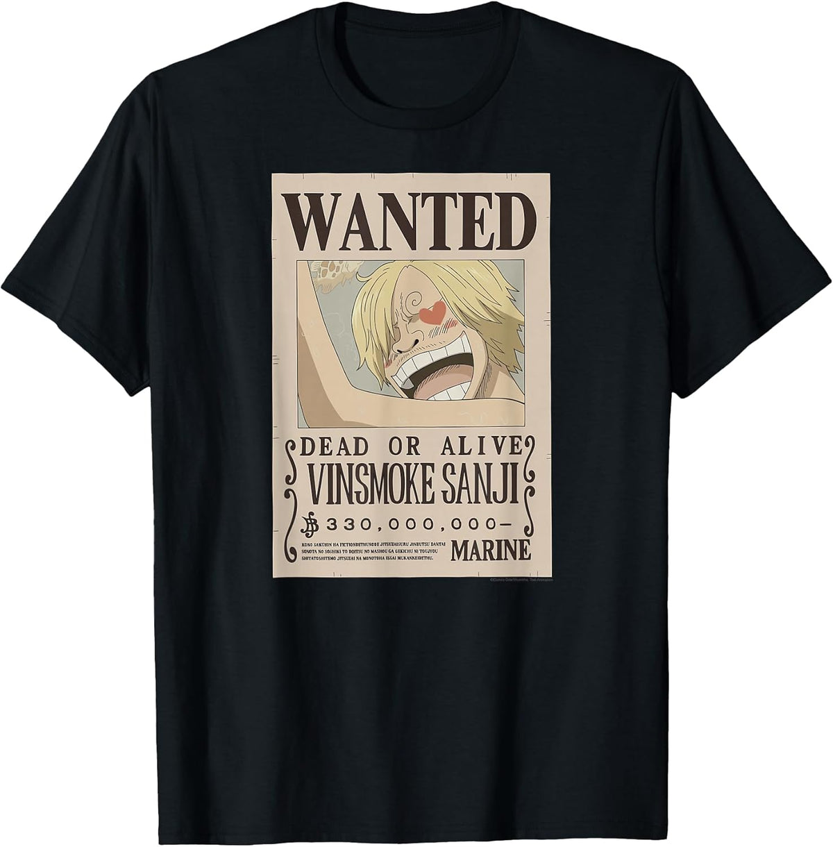 Anime Vinsmoke Sanji Wanted Poster Unisex , , , Long Sleeve Tee