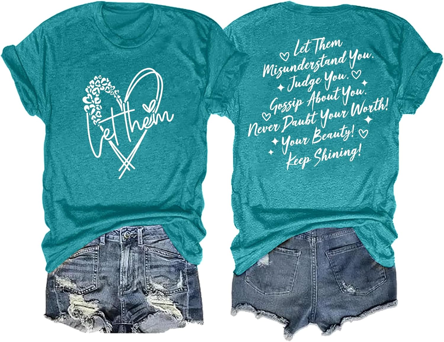 Let Them Shirt for Women Inspirational Appeal Tee Motivational Saying Graphic Tshirt Casual Loose Tops