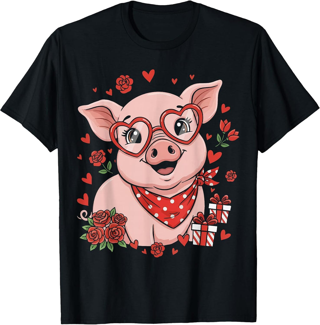 Pig Valentine Heart Love Cute Animal Lover