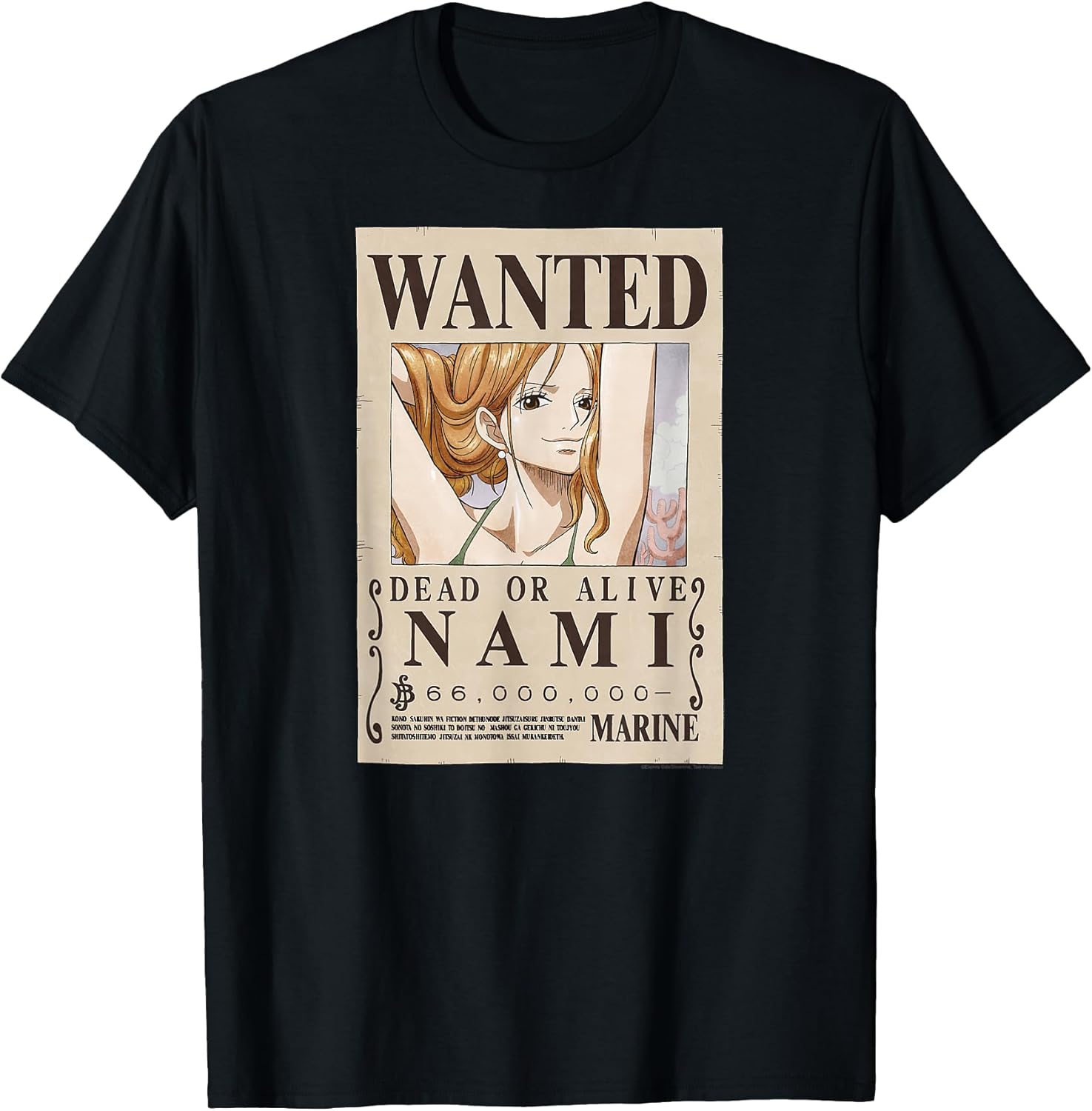 Anime Cat Burglar Nami Wanted Poster Unisex , , , Long Sleeve Tee
