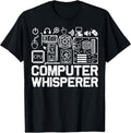 Unisex-Kids and Adults Black Modern Casual Gaming Computer Whisperer Unisex , , , Long Sleeve Tee
