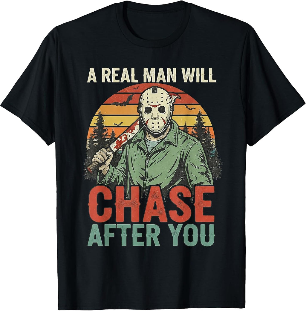 Vintage Halloween Costume Real Man Will Chase