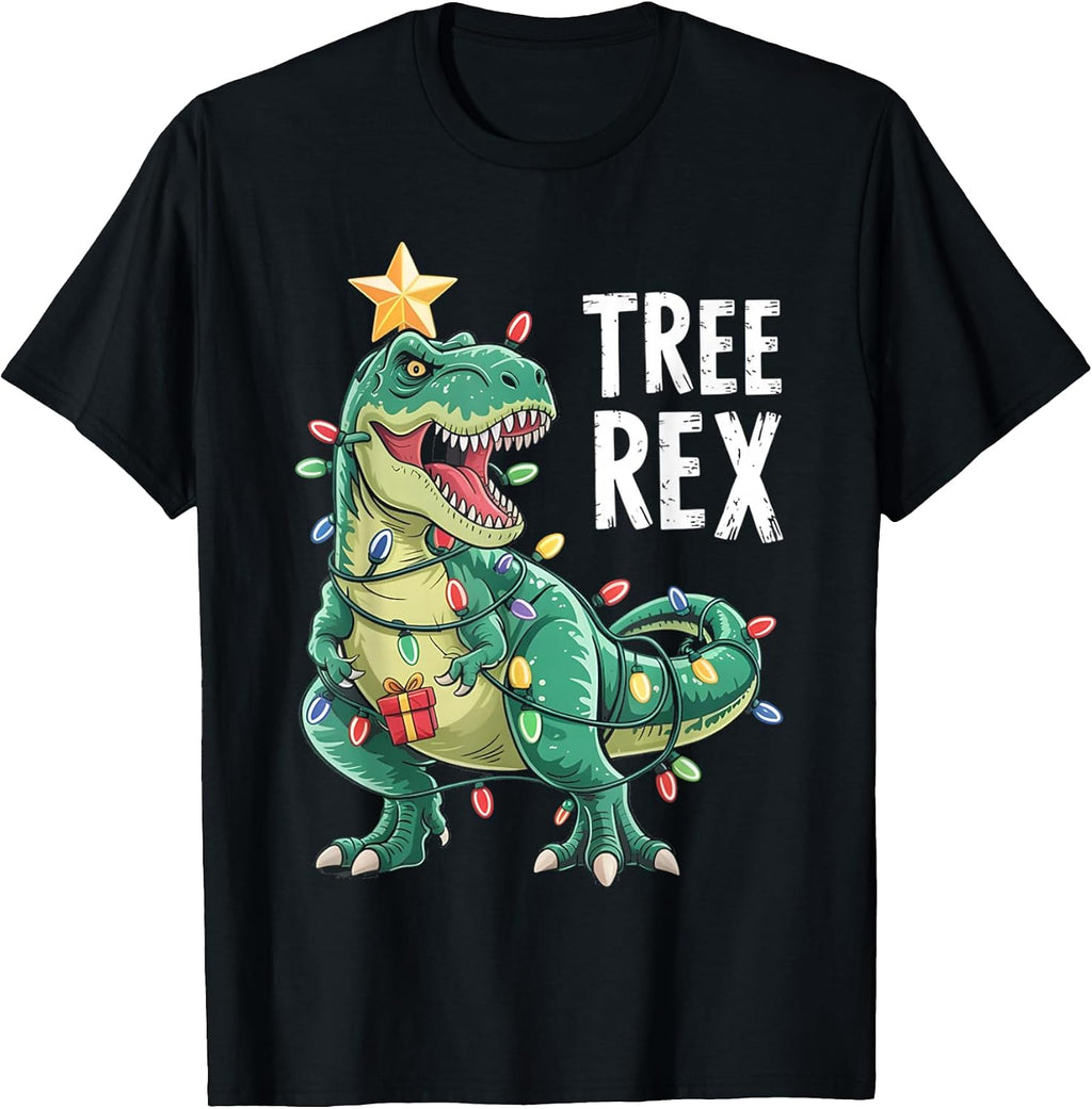 Tree Rex Pajamas Xmas Lights Gifts Men Women Kids