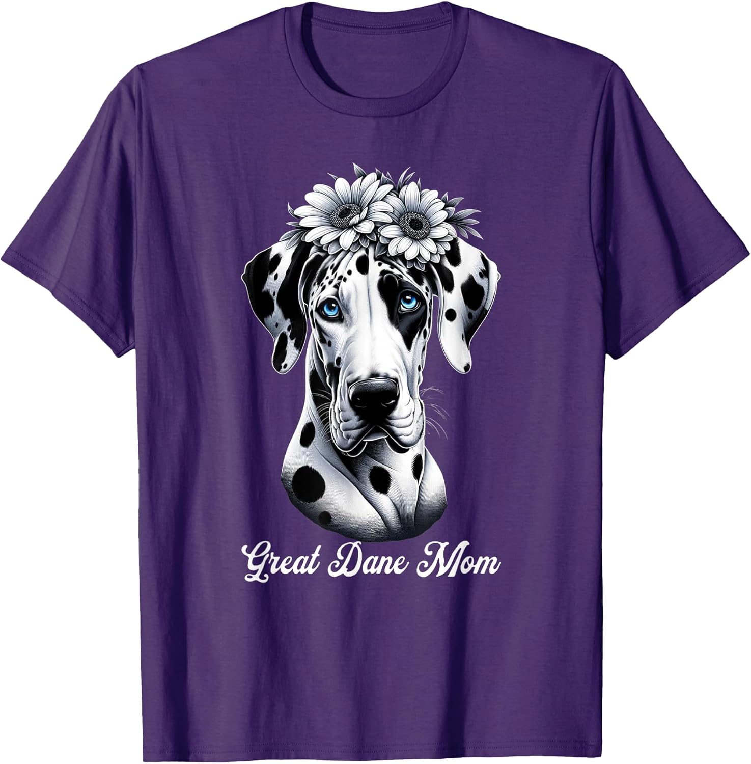 Flowers Giant Adorable Large Gentle Dog Lover Great Dane Mom Unisex , , , Long Sleeve Tee
