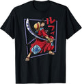 Anime Luffy Wano Costume Illustration Unisex , , , Long Sleeve Tee