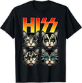 Retro Cat Rock Music Concert Band Hiss Funny Cat Kitten Love Unisex , , , Long Sleeve Tee