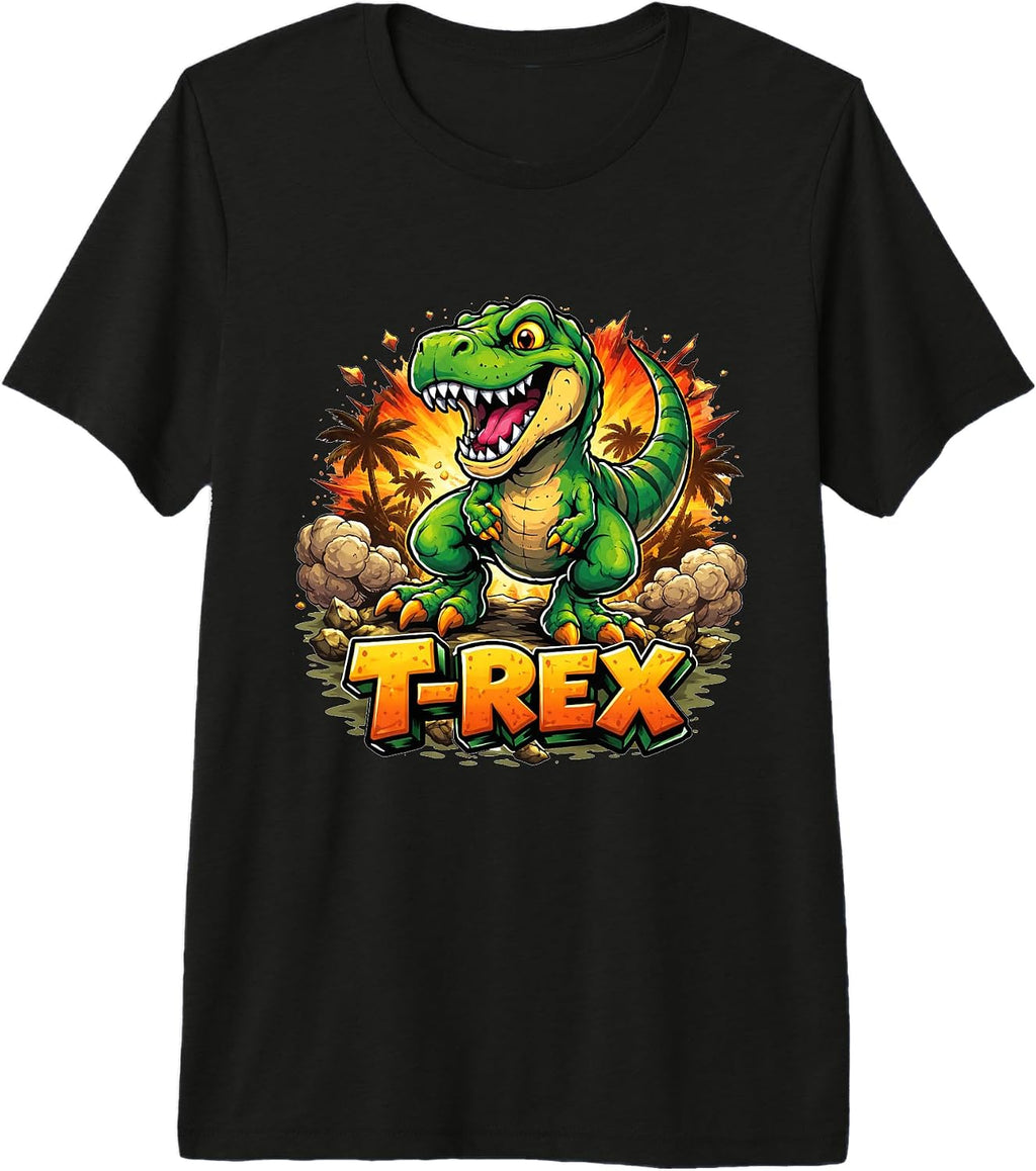 Roaring T Rex Dinosaur Shirts for Boys & Kids