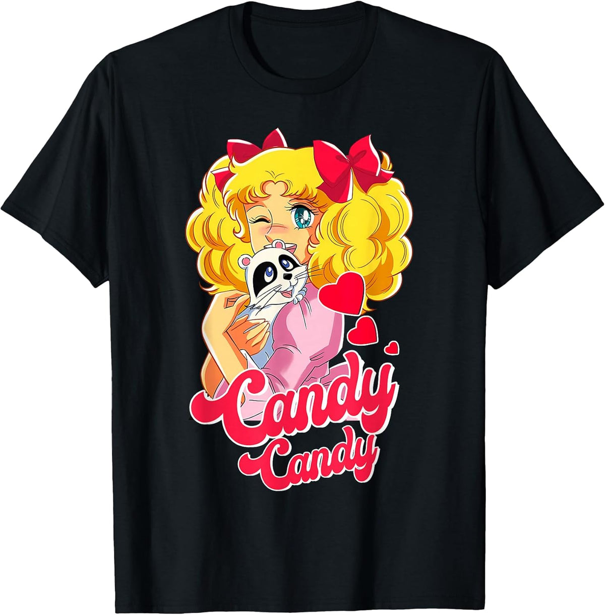 Candy Raccoon Cartoon Japanese 80s Retro Vintage Anime Manga Unisex , , , Long Sleeve Tee