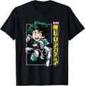 Deku Action Pose with Kanji Anime Unisex , , , Long Sleeve Tee