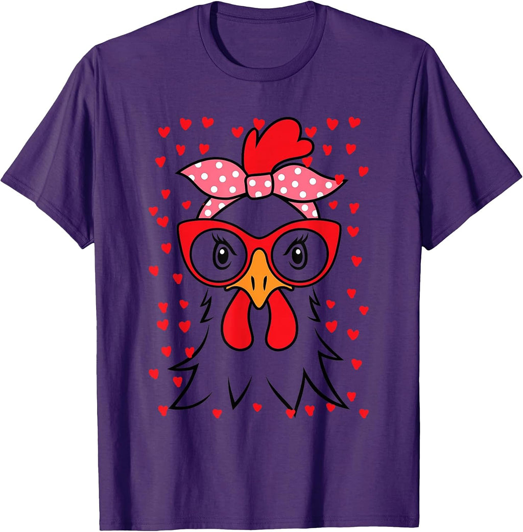 Cute Women Girl Chicken With Bandana QM