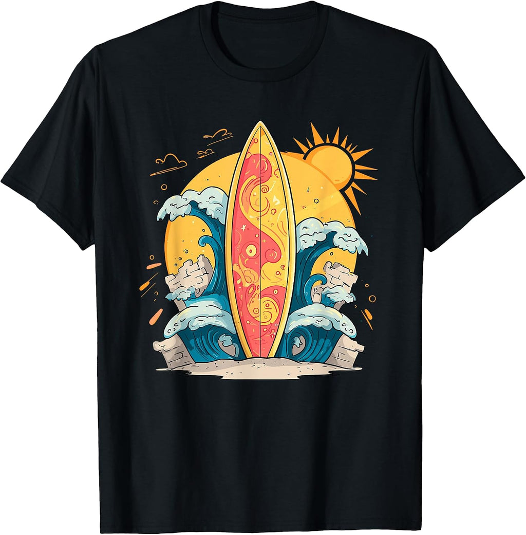 Surfing Waves Ocean Sun Adventure Enthusiast