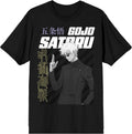 Jujutsu Kaisen Gojo Satoru Action Pose & Kanji Adult Black Crew Neck Short Sleeve Unisex , , , Long Sleeve Tee