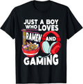 Just A Boy Who Loves Ramen and Gaming Japan Anime Video Game Unisex , , , Long Sleeve Tee